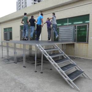 Used height adjustable modular stage aluminum stage for concerts - Product Image 4
