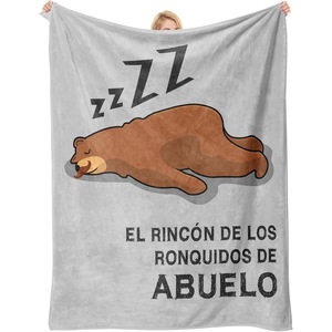 Gray Sloth Sleeping Branch Flannel <b>Blanket</b> Throw <b>Blanket</b> Nap <b>Blanket</b> Reversible Cozy <b>Warm</b> for Bed Sofa Couch Custom Print - Product Image 4