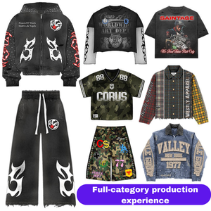 Custom <b>Thick</b> <b>Fleece</b> Heavy Weight Oversized Zip Up Rhinestone Wash Acid Print Logo Hoodies & Sweatshirts Clothing Manufacturer - Product Image 2