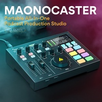 Kartu Suara MAONO, Antarmuka Perekaman Audio, Mixer Kartu Suara Eksternal, Live Streamer dengan Peredam Kebisingan, Mixer Podcast