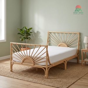 Cuna de bebé de ratán natural, diseño tropical, cama para niños de 0 a 3 años, muebles para bebés, cuna de ratán para niños pequeños - Product Image 4