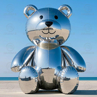 Énorme ours en peluche gonflable intérieur extérieur vacances cour fête jardin décoration géant rempli d'air Sculpture sauter modèle de dessin animé