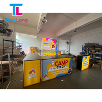 Table de promotion d'exposition TianLang 10x10 en aluminium avec étagères en acrylique rétroéclairées