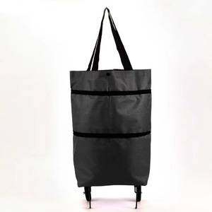Portable Grocery Shopping Cart Small Pull Cart for Home Use Folding Back Bag Shopping <b>Trolley</b> Light With Wheels for Home Use - Product Image 3