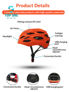 TopOne casque de cyclisme Aero haute qualité meilleur nouveau Super vitesse Rechargeable Led Aero sécurité Smart Cycle vélo casque de vélo - Product Image 5