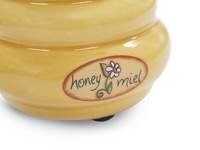 Pot de stockage de miel de ruche de vente chaude Pot de service en céramique de style abeille en porcelaine avec stockage et conteneur de nourriture