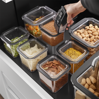 Boîte de rangement en plastique, organisateur, bac multi-couches pour réfrigérateur, boîte rectangulaire, ensemble de contenants de stockage alimentaire en silicone pour la cuisine