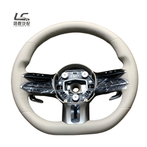 Volant en cuir blanc pour <span class=keywords><strong>Mercedes</strong></span>-Benz Classe G pour G500 E300, design sportif en fibre de carbone, affichage LED, branchement direct - Product Image 1