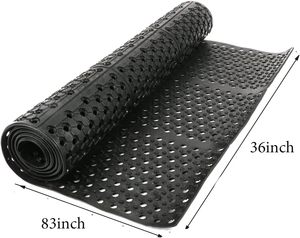 Tapis de sol en caoutchouc robuste avec trou de drainage, amorti anti-fatigue, antidérapant, protection de sol pour usage commercial en intérieur - Product Image 3