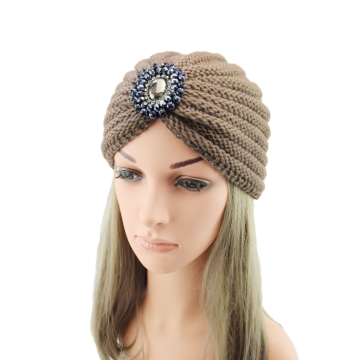 Горячая Распродажа, 8 видов цветов кашемировая шляпа с крестом в индийском стиле, женская шапка с алмазным цветком, грубая Зимняя шерстяная вязаная шапка-пуловер, Шапка-бини, оптовая продажа