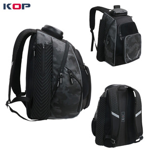 Zaino KOP Black Camo personalizzabile con logo, grande capacità, per mazze da softball e baseball, con 2 scomparti per mazze, per giocatori di squadra - Product Image 3