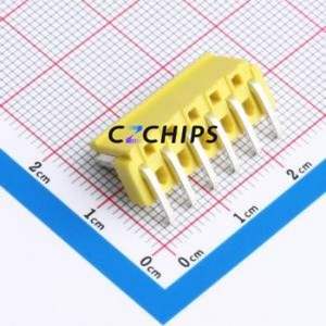 A396E1W1-2H6P12 Wire-to-Board Pin Header Bent Lead Through Hole,P=3.96mm Connector 1x6P 3.96mm Right Angle Insert VH - Product Image 2