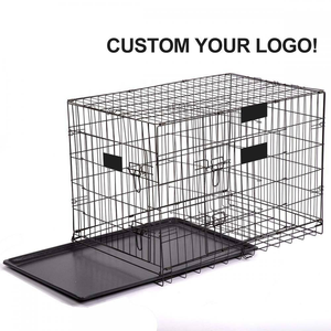 Cage à chien en métal pliable de 48 pouces, grande cage à chien <span class=keywords><strong>XXL</strong></span>, cages à chien empilables pour grands chiens, cage à chien en gros - Product Image 3