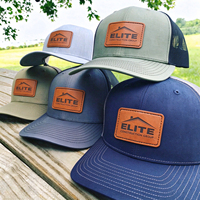 Casquette Snapback de Haute Qualité Personnalisable avec Logo en Cuir Style RS Forme 112, Casquette Trucker Noire Unie, Casquettes de Baseball Sportives