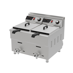 <span class=keywords><strong>Friteuse</strong></span> à gaz multi-paniers de grande capacité 36L en acier inoxydable, sans électricité, à économie d'huile, pour usage commercial dans les cafés et les restaurants - Product Image 1