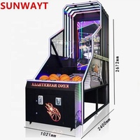 Jeu d'arcade de tir de basket-ball à pièces Machine de jeu de basket-ball à écran de 60 pouces avec cadre de panier mobile