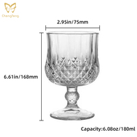 Verres à vin classiques de flûtes à Champagne de verrerie vintage de luxe pour l'usage de barre à la maison de noce