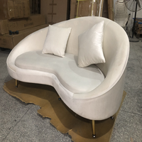 Weiße Farbe Wartes ofa Stühle Beauty Salon Empfangs stühle Modernes Schnitts ofa Wohnzimmer Sofa, Wartes tuhl