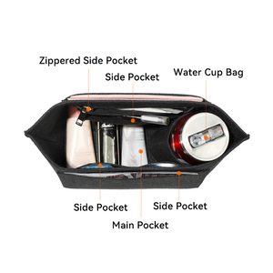 กระเป๋าผ้าพกพาสำหรับจัดระเบียบห้องนั่งเล่น กระเป๋าผ้าสักหลาดแบบ Speedy <span class=keywords><strong>Tote</strong></span>  โซลูชั่นจัดเก็บของใช้ในห้องนั่งเล่นหลากหลายรูปแบบสำหรับใส่กระเป๋าถือ - Product Image 2