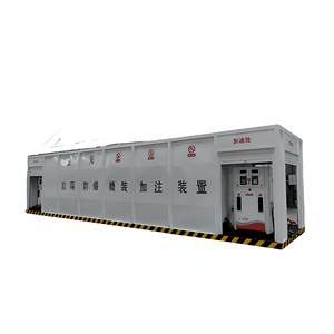 Station de ravitaillement mobile sur skid pour azote <span class=keywords><strong>liquide</strong></span> et distributeur de carburant diesel, conteneur ISO en acier au carbone - Product Image 1