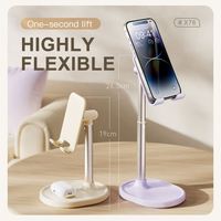Support de téléphone professionnel X76 réglable en hauteur pour bureau, support de tablette en métal avec base lestée pour les entreprises et l'usage quotidien