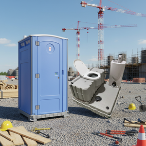 Inodoro Móvil con Estructura de Acero HDPE, Moderno, Plegable, Portátil, para Uso en Exteriores, Alquiler de Contenedores para Escuelas y Parques - Product Image 6