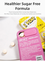 Permen Lemon Mint permen segar permen dingin rasa buah Vitamin C Mint Tablet tekan permen