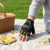 Gants de moto personnalisés respirants sans doigts, unisexes, avec fermeture magnétique, pour l'été, le cyclisme, la course, le tout-terrain, résistants à l'usure