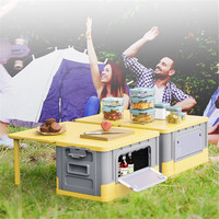 Organisateur de Table domestique pliable de grand Volume de 65l, boîte de rangement pliable en plastique de Camping pour enfants outils vêtements
