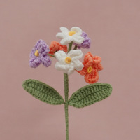 Fleur tricotée à la main Bouquet de fleurs au crochet fait maison Cadeaux de bricolage