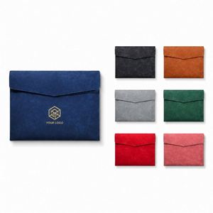 Custom PU Leather Envelope Sleeve Bag for Laptop & Documents Business <b>Gift</b> Folder with Logo Printing - Product Image 1