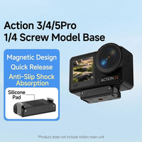Base magnétique à dégagement rapide KUPEM avec filetage 1/4 pour caméra sportive DJI Action 3 4 5 Pro, accessoire en gros OEM ODM