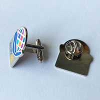 Boutons de manchette magnétiques personnalisés en métal, épingles de revers, badges avec nom imprimé, finition antique, design moderne, émail souple