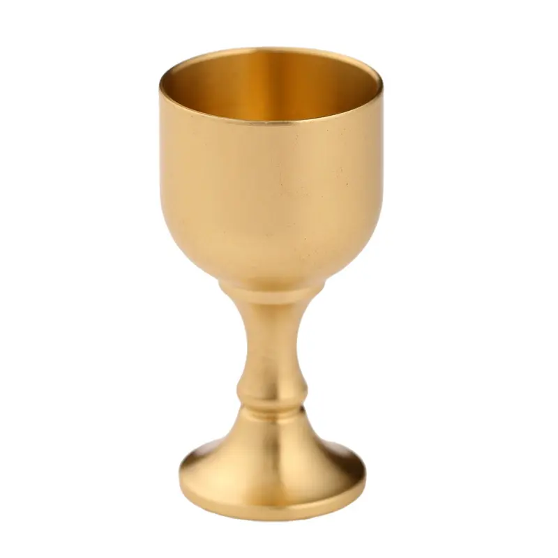 Brass Goblet Copper Cup Chinese Wine Glass Wine Utensils Decorative Ornaments Portability Metal Wine Glasses
