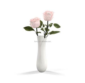 Cadeau de la Saint-Valentin VASE À BOUTON ÉTROIT EN PORCELAINE Rose <span class=keywords><strong>éternelle</strong></span> à longue tige <span class=keywords><strong>éternelle</strong></span> Fleur préservée - Product Image 4