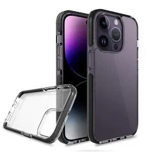 Bsci Grs Fabriek Transparante Aanpassen Helder Shockproof Tpu Tpe Bumper Impact Case Voor Iphone 14 13 12 Pro Se Shockproof case