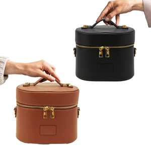 Minimalist Portable <b>Makeup</b> Bag – Large Capacity PU Leather Travel Toiletry <b>Case</b>, Wholesale Available - Product Image 1