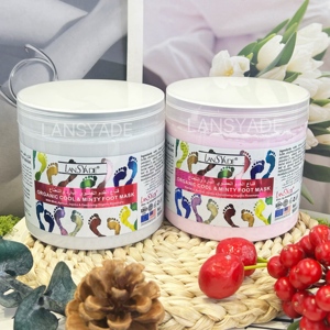 Maschera e Crema per Piedi alla Menta Ghiacciata con Sale del Mar Morto, Sbiancante Organico e Levigante per Riparazione di Pelle Secca e Screpolata - Product Image 4