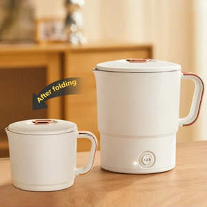 Perfect Outdoor New Stainless Steel Folding Portable Electric <b>Water</b> Cup Travel-Friendly <b>Kettle</b> - Product Image 1