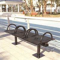 Banc d'extérieur en acier pour arrêt de bus Mobilier extérieur pour parc de rue Banc en métal pour le jardin public Banc pour l'école