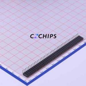MF254R-11-40-1243-H70 Pin Socket Bent Lead Through Hole,P=2.54mm Connector 1x40P 2.54mm Round Hole Right Angle Insert - Product Image 1