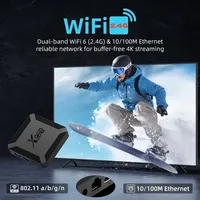 Boîtier TV X96Q 2 Go de RAM 16 Go de ROM Android 10.0 Quad Core Wi-Fi 2.4G LAN 100 Mbps USB 4K H.265 HEVC Smart Set Top Box