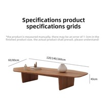 Meubles nordiques en bois salon Rectangle Table basse Table centrale minimaliste moderne Table à thé rustique