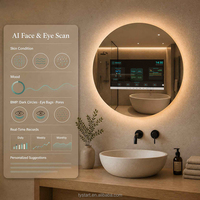 Vente en gros maison personnalisée salle de bain miroir à écran tactile intelligent avec tv haut-parleur WIFI android salle de bain de salon miroir intelligent miroir tv