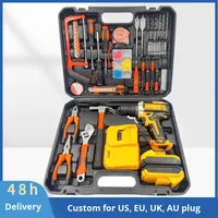 Offre Spéciale : Kit d'Outils Multifonctionnel pour Usage Domestique et Industriel, Perceuse Sans Fil Professionnelle pour Artisans et Mécaniciens, Ensemble Complet avec Mallette à Outils