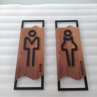 Kexian Panneau de plaque de porte personnalisé d'usine de haute qualité Panneau de logo en acrylique non lumineux Panneau de porte de salle de bain Autocollant de toilette Signalisation