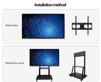 VORTEX Layar LCD 4K 115 Inci HeavyDuty Nirkabel untuk Panggilan Video, Layar Terpisah, Tahan Gores, untuk Ruang Kuliah, Tahan Lama