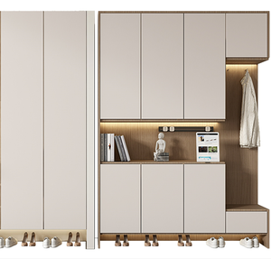 Scarpiera moderna mobile porta a battente scarpiera in legno di grande capacità scarpiera Design Cabinet - Product Image 6