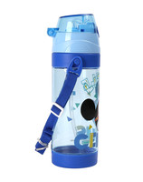 Bouteille d'eau sport pour enfants de 550 ml, écologique, sans BPA, portable, en plastique, avec paille et longue corde, facile à transporter, idéale pour les excursions