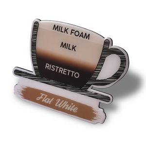 Imán para Refrigerador con Diseño de Taza de Café, Color Marrón, Adhesivo Epóxico, Regalo Práctico - Product Image 6